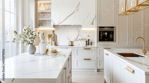 A beautiful modern light white kitchen © Adrian Grosu