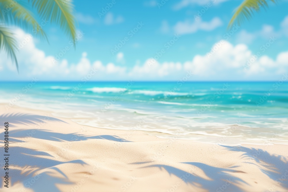 Summer tropical beach and waves Summer tropical beach and waves