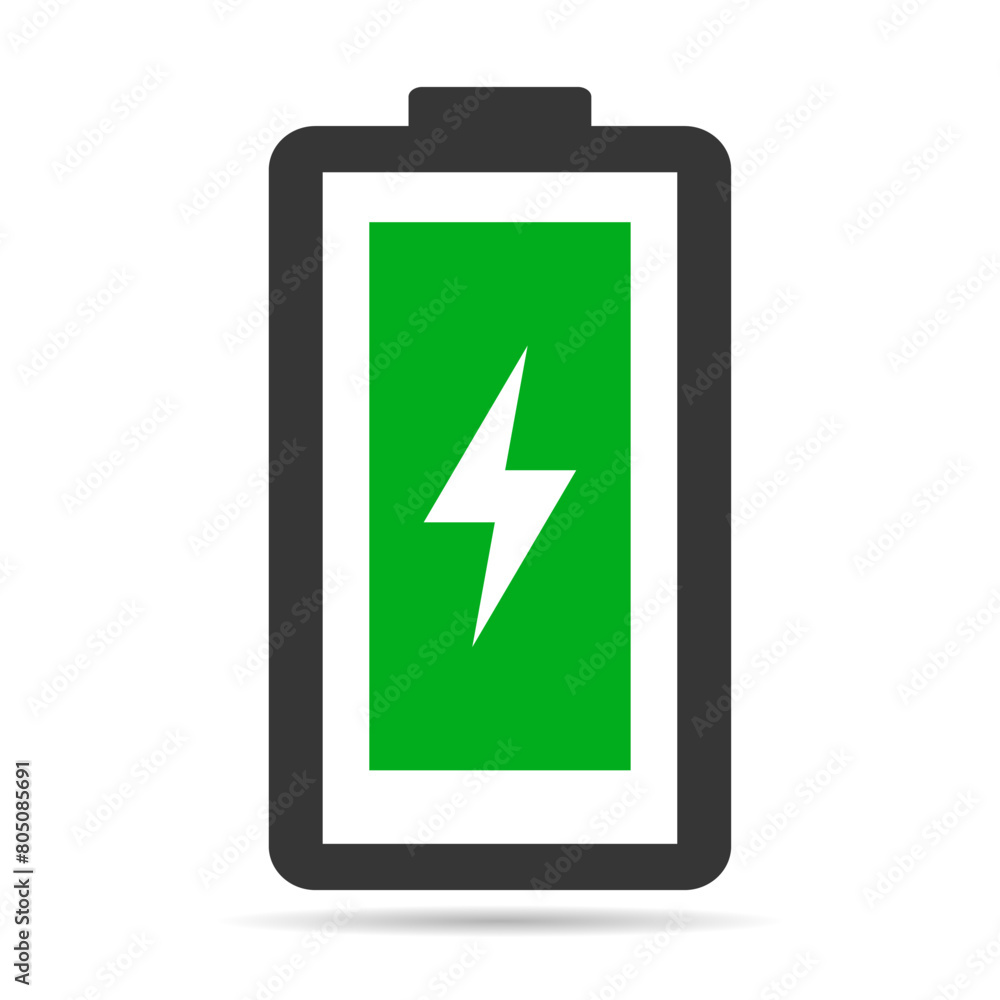 Power technology shadow icon, battery web shape design, energy level vector illustration Power technology shadow icon, battery web shape design, energy level vector illustration