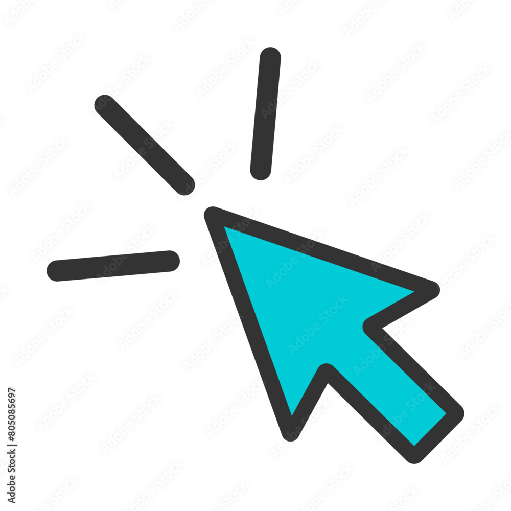 Click icon arrow mouse, web button cursor. Digital design vector illustration Click icon arrow mouse, web button cursor. Digital design vector illustration