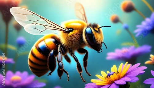 A coloful honey bee (88) photo