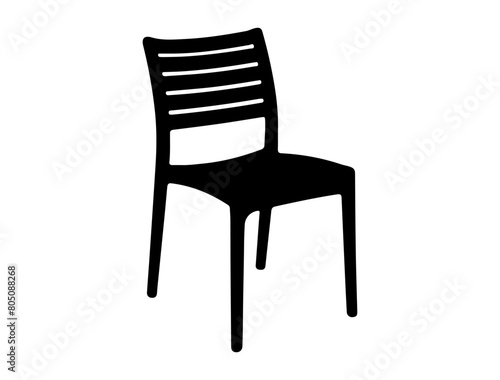 Bar stool silhouette vector art