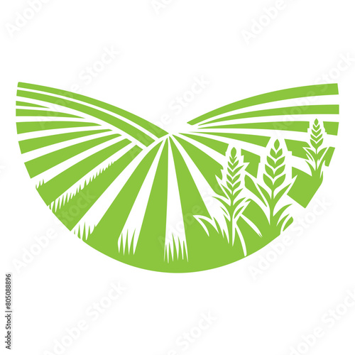 modern agriculture field flat design