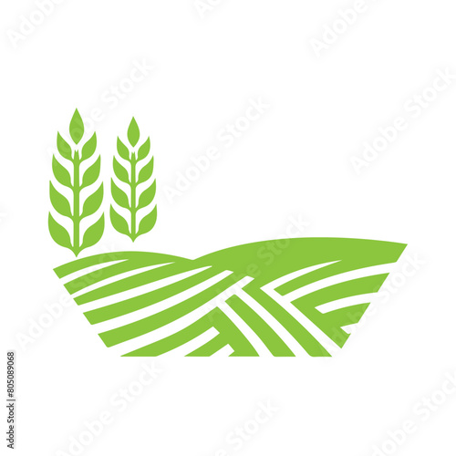 modern agriculture field flat design