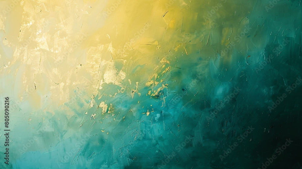 serene blend of gilded lemon and teal, ideal for an elegant abstract background