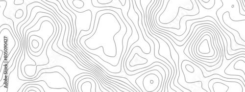 Topographic map background. Elevation line pattern topography map contour background. Abstract vector illustration. White wave paper curved reliefs abstract background. Geography map grid. photo