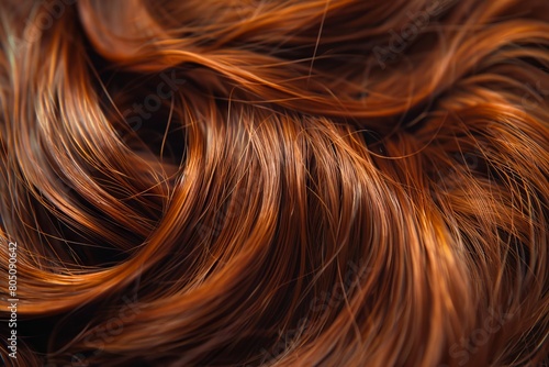 A close up of a red hair.