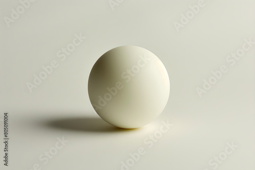 Exquisite Display of a Standard Sized White Table Tennis Ball against a White Background