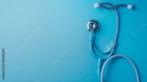 Blue background with a stethoscope.