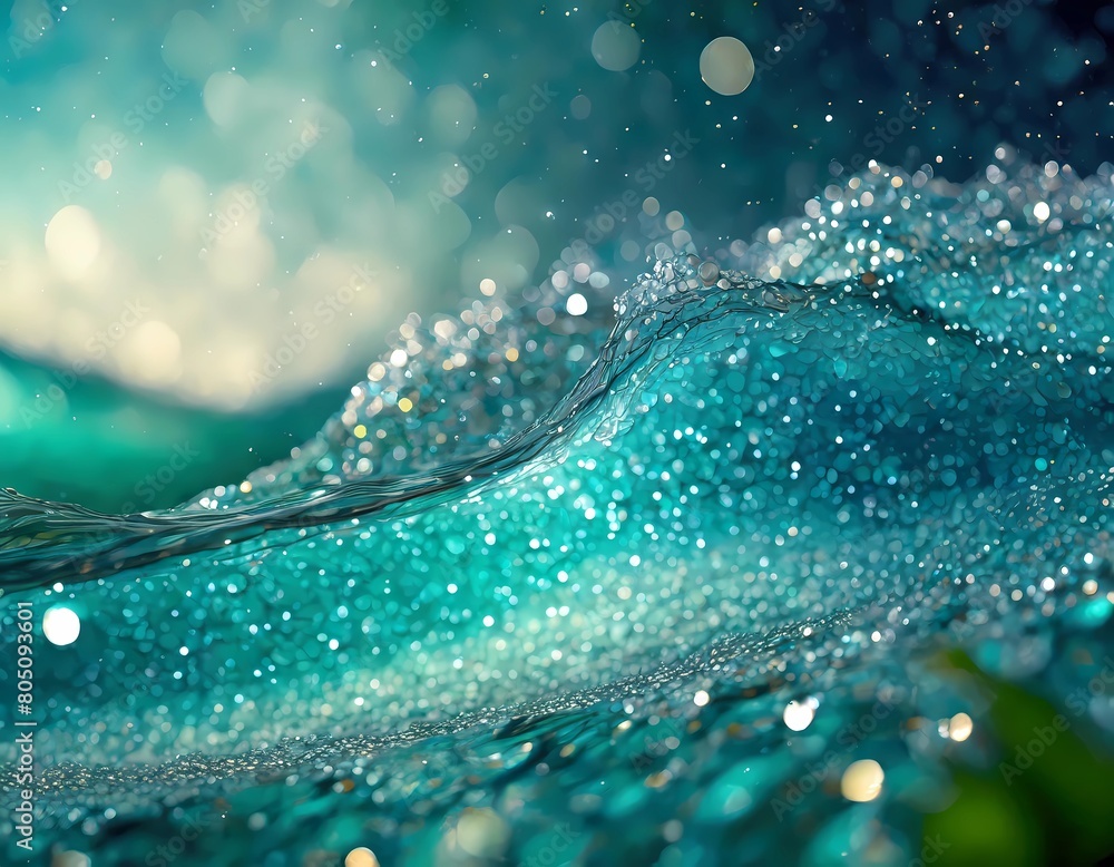 エメラルドグリーンのグラデーションキラキラ水面水飛沫幻想的テクスチャ壁紙 エメラルドグリーンのグラデーションキラキラ水面水飛沫幻想的テクスチャ壁紙