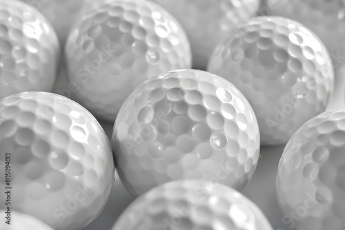 Golf Ball, Mobile phone wallpaper, vertical. Closeup of several white golf balls. .