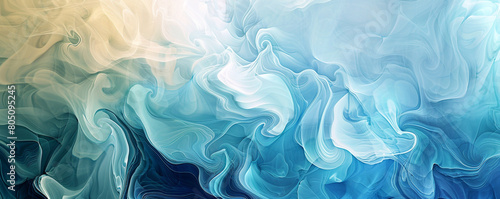 soft swirling patterns of turquoise and azure, ideal for an elegant abstract background photo