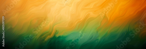 soothing horizontal gradient of saffron and emerald green, ideal for an elegant abstract background photo