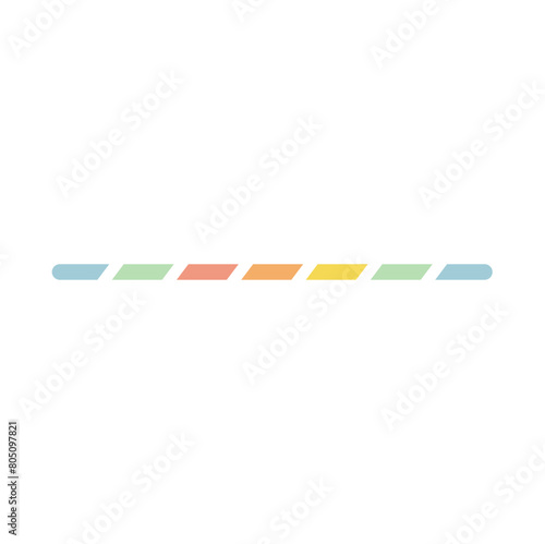 Colorful dashed line