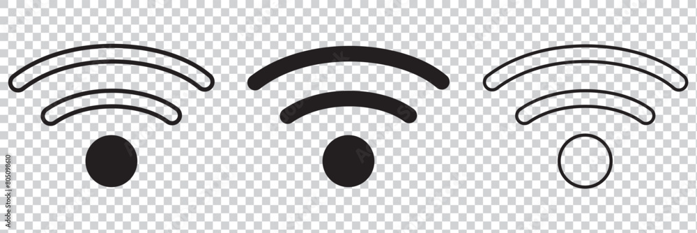 Wireless and wifi icon or wi-fi icon sign for remote internet access, internet connection, signal icon, variations podcast vector symbol, vector illustration Wireless and wifi icon or wi-fi icon sign for remote internet access, internet connection, signal icon, variations podcast vector symbol, vector illustration