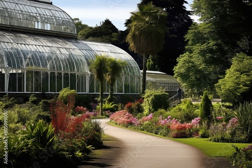 Kew Gardens, England: A peaceful scene from the Royal Botanic Gardens, known for its diverse plant collections and Victorian glasshouses.