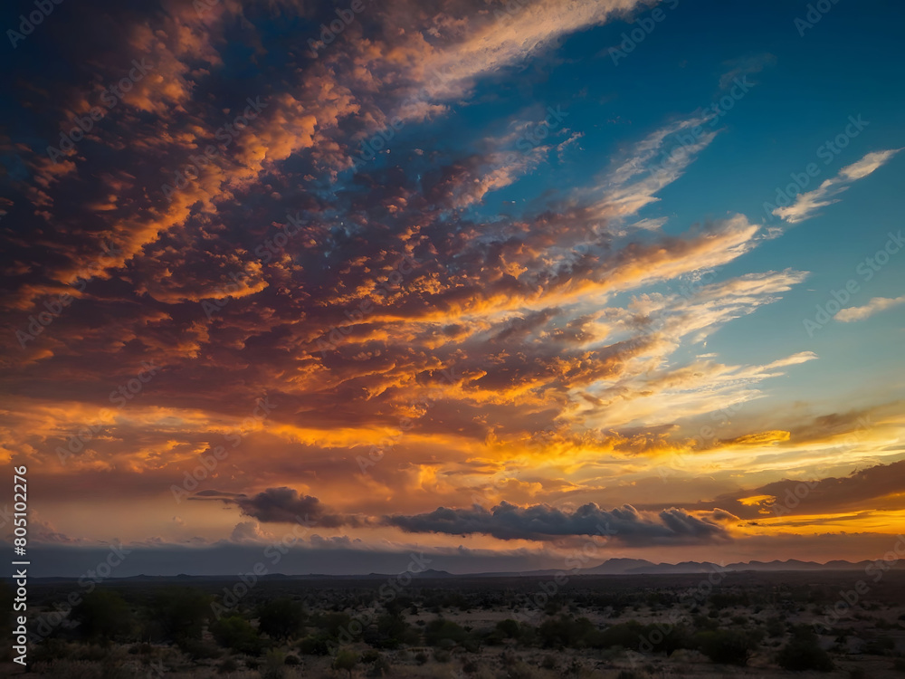 Patel-hued clouds drift lazily across the sky, casting a warm and inviting glow over the landscape.