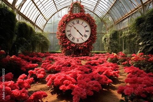 Lalbagh Botanical Garden, India: A scene from the famous glasshouse and floral clock in Bangalore.