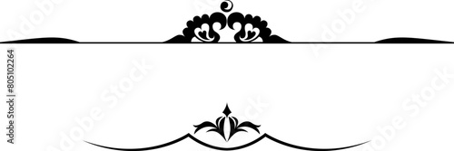 black and white set of delimiters for text, dividers