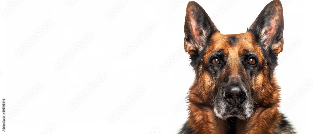 A dog with brown and black fur is looking at the camera A dog with brown and black fur is looking at the camera