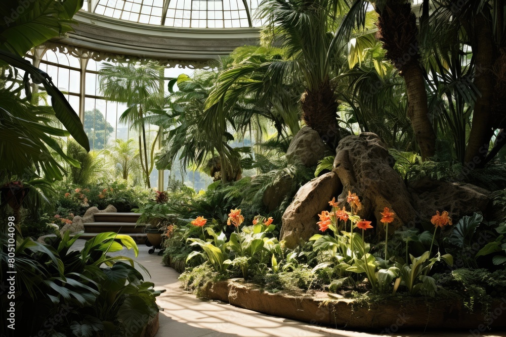 Nikitsky Botanical Garden, Russia: A scene from the subtropical plants section in Crimea.