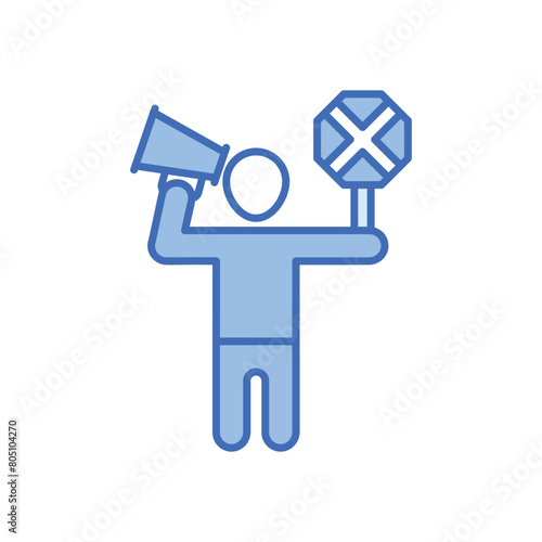 Protestor vector icon