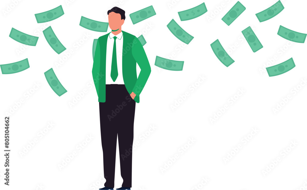 The boy is standing.