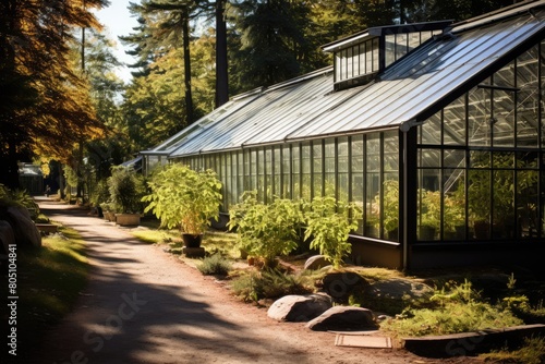 Helsinki University Botanic Garden, Finland: A tranquil scene from the garden's glasshouses and outdoor collections.