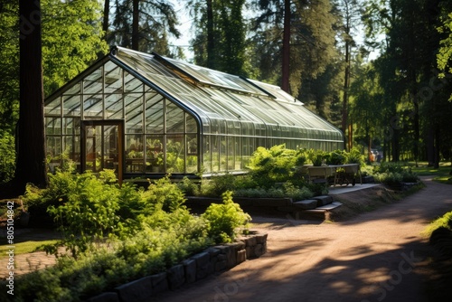 Helsinki University Botanic Garden, Finland: A tranquil scene from the garden's glasshouses and outdoor collections. © OhmArt