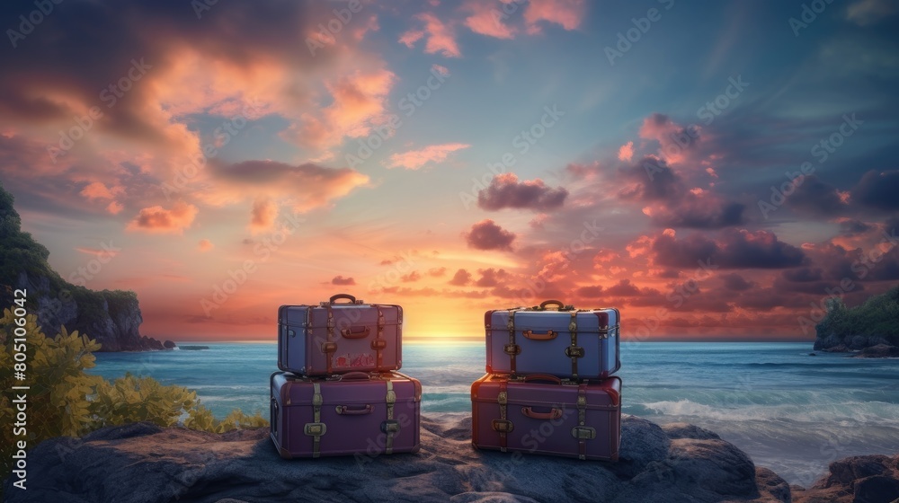 Travel Concept and Traveling luggage. Travel Concept and Traveling luggage.