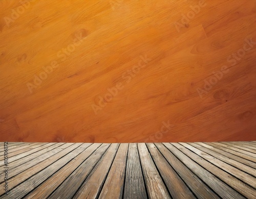 Oranger Hintergrund holz mit Boden