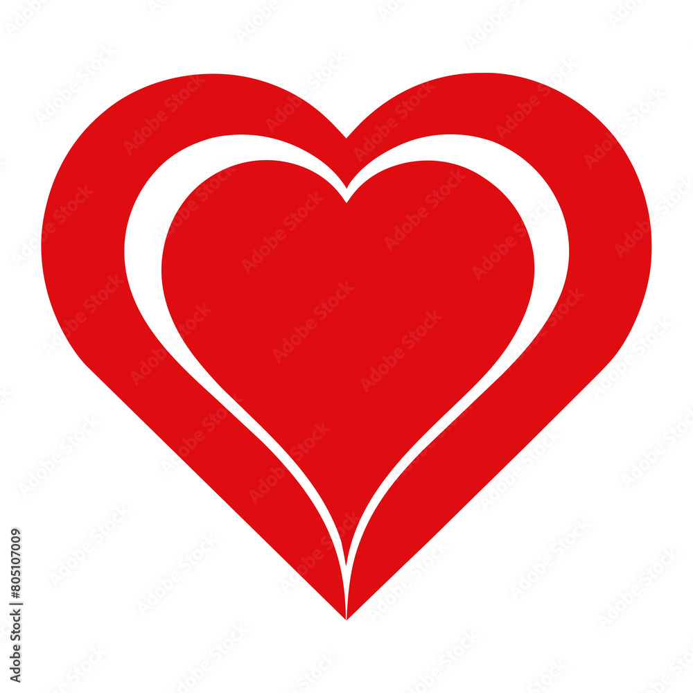 hearts in the shape of a heart red vector art illustration