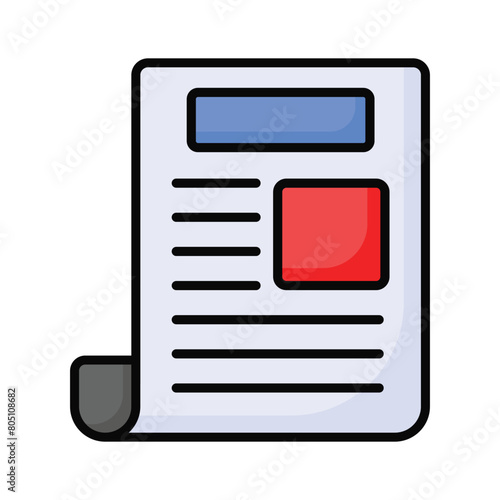 newspaper , creatively designed icon of news release in modern style