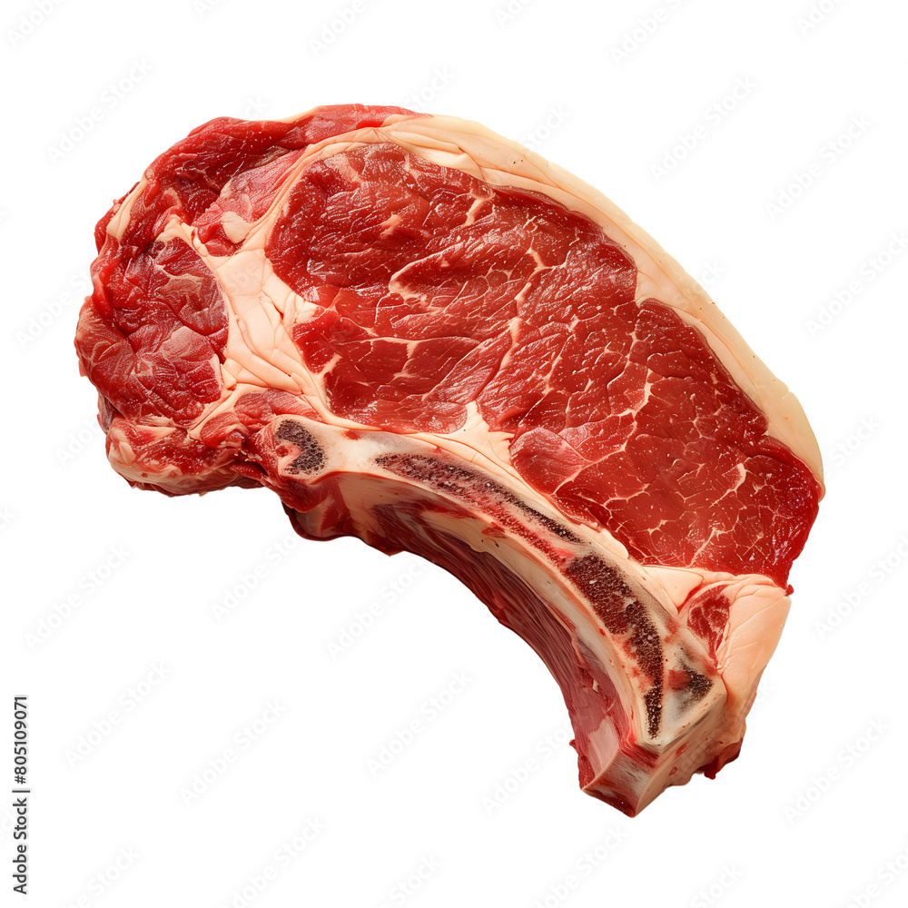 Rib eye steak beef for steak isolated on transparent background Generative Ai. Rib eye steak beef for steak isolated on transparent background Generative Ai.