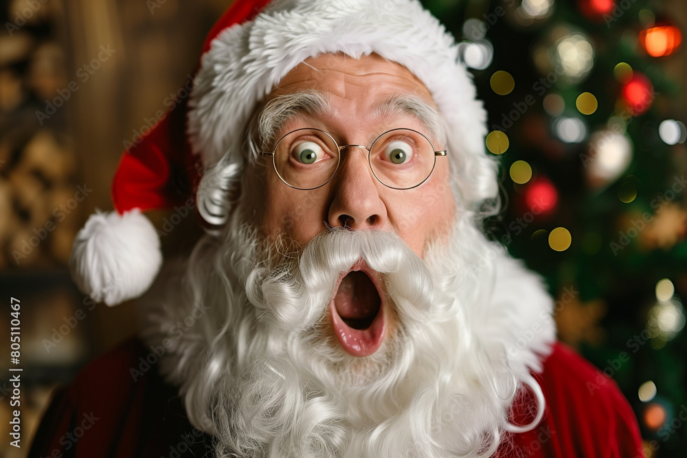 Erschrockener Weihnachtsmann Erschrockener Weihnachtsmann