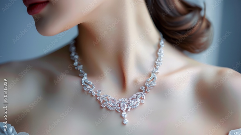 2050_a diamond necklace for marriage,mysterious,love, --ar 16:9 Job ID: 1e965d10-c44a-4ac2-8205-027ca4c3e64c