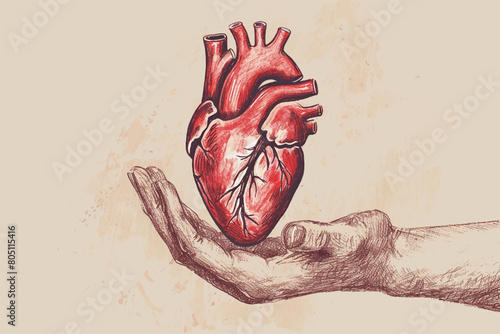 Illustration collection of hands in various poses giving love