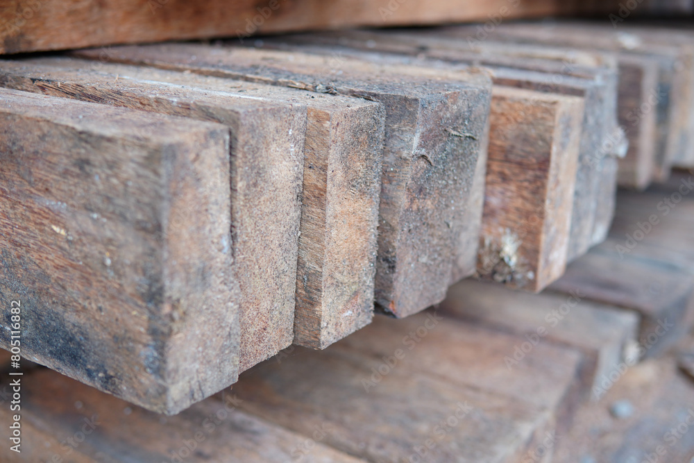 wood stacking in factory