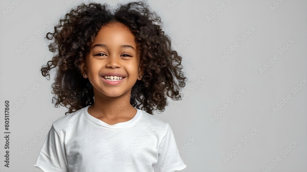 Mockup of a white heather tshirt worn by a happy African American girl. Concept Fashion Design, T-shirt Mockup, African American Model, Clothing, Heather Fabric Mockup of a white heather tshirt worn by a happy African American girl. Concept Fashion Design, T-shirt Mockup, African American Model, Clothing, Heather Fabric