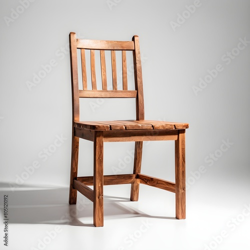 wooden chair isolated on white