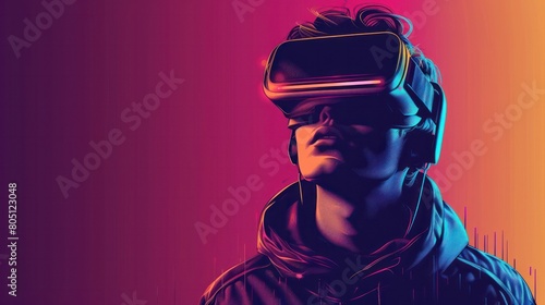 Hipster Exploring Virtual Reality Modern Design