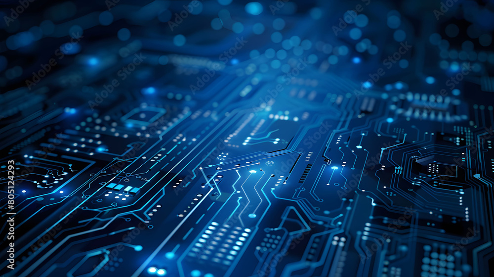 Electronic circuit board with digital technology network and blue tech data connection background. Electronic circuit board with digital technology network and blue tech data connection background.