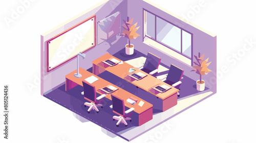 Isometric conference room.business room isometric design