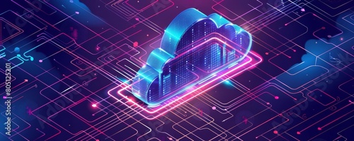 Cloud Architect designing nextgeneration cloud infrastructures that are fully integrated with IoT, AI, and blockchain for enhanced security and functionality photo