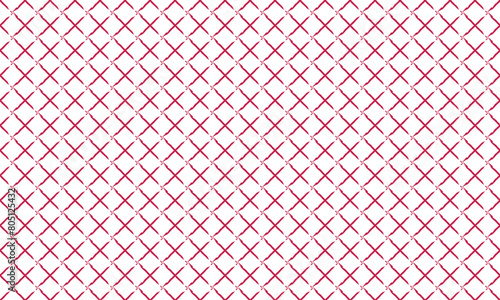 Red line crosshatch hand drawn seamless