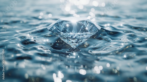 Diamond and ripple of water surface photo