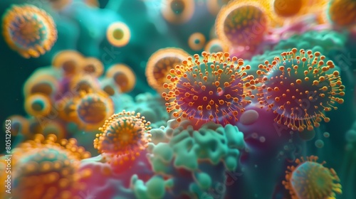 Microscopic Wonders High-Resolution 3D Renderings of Microorganisms  Illuminating the Hidden Beauty of the Microscopic World.
