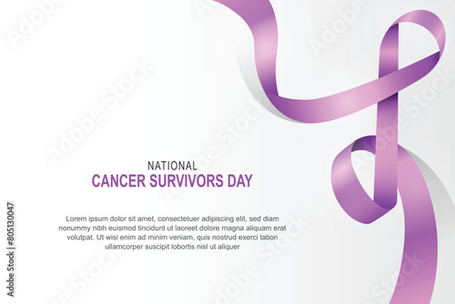 National Cancer Survivors Day background.