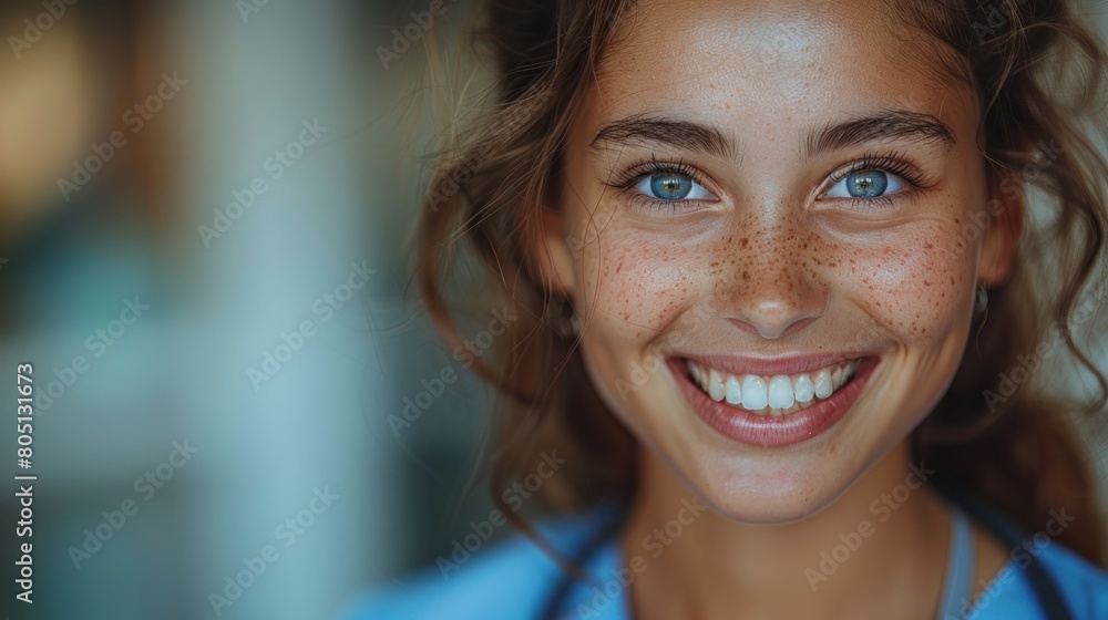 Smiling Woman With Blue Eyes Smiling Woman With Blue Eyes