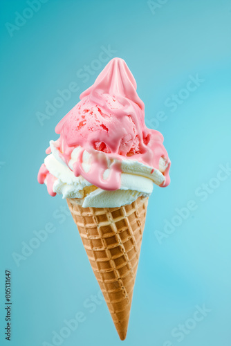 National Ice Cream Day. Treats for Independence Day holiday on July 4. Image for cafe menu, Banner